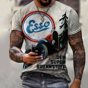 3/$25 Men's 3D Retro Printed Vintage Oil T-Shirt